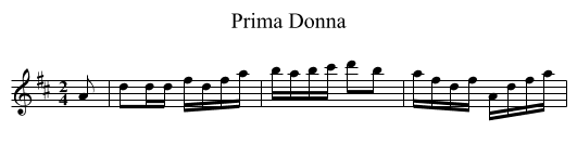 Prima Donna - staff notation