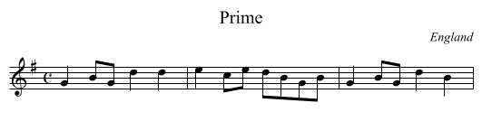 Prime - staff notation