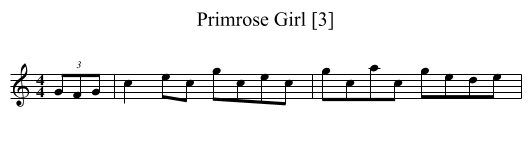 Primrose Girl [3] - staff notation