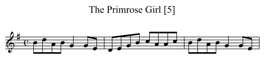 Primrose Girl [5], The - staff notation