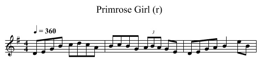 Primrose Girl (r)  - staff notation