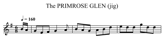 PRIMROSE GLEN (jig), The - staff notation