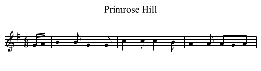 Primrose Hill - staff notation