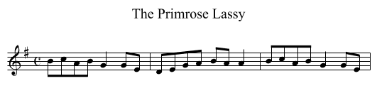 Primrose Lassy, The - staff notation