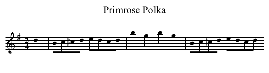 Primrose Polka - staff notation