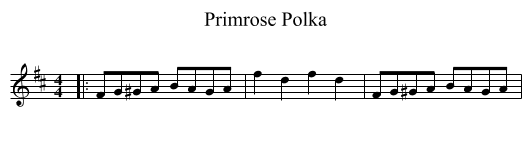 Primrose Polka - staff notation