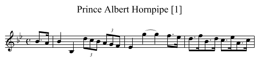 Prince Albert Hornpipe [1] - staff notation