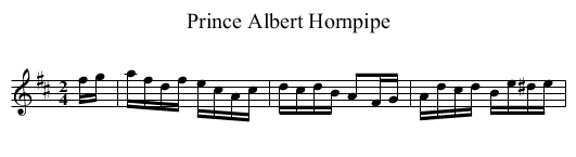 Prince Albert Hornpipe - staff notation