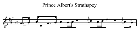Prince Albert's Strathspey - staff notation