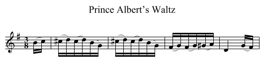 Prince Albert’s Waltz - staff notation