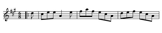 Prince Charles' Jig - staff notation