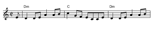 Prince Charlie   (Dm) - staff notation