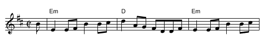 Prince Charlie   [Em] - staff notation