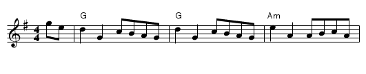 Prince Charlie's Welcome to Skye - staff notation