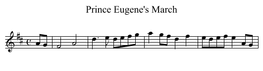 Prince Eugene's March - staff notation