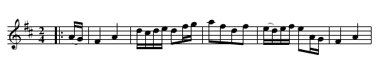 Prince Hugains March. JBut.074 - staff notation