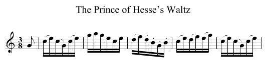 Prince of Hesse’s Waltz, The - staff notation
