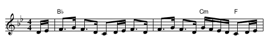 Prince of Wales - staff notation