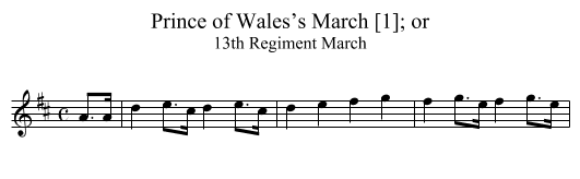 Prince of Wales’s March [1]; or - staff notation