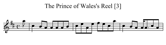 Prince of Wales's Reel [3], The - staff notation