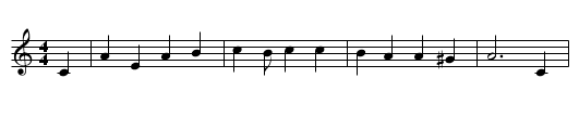 Prince Rupert's March - staff notation