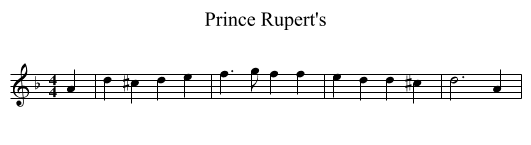 Prince Rupert's - staff notation