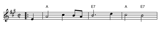 Prince William [A] - staff notation
