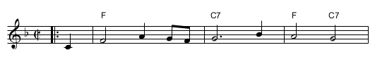 Prince William [F] - staff notation