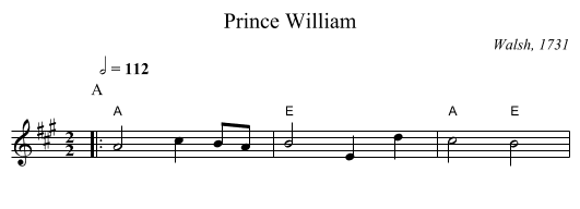 Prince William - staff notation
