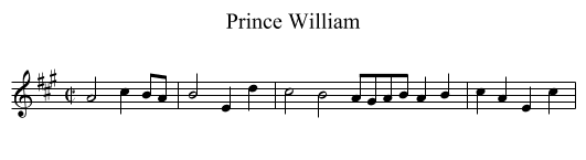 Prince William - staff notation
