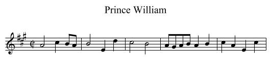 Prince William - staff notation