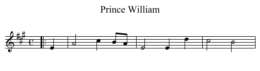Prince William - staff notation