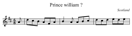 Prince william ? - staff notation