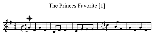Princes Favorite [1], The - staff notation