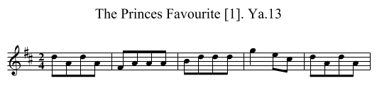Princes Favourite [1]. Ya.13, The - staff notation