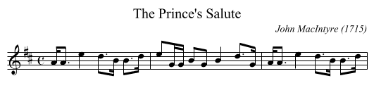 Prince's Salute, The - staff notation