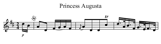 Princess Augusta - staff notation