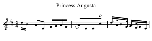 Princess Augusta - staff notation