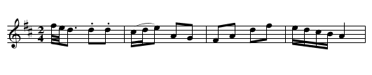 Princess Augusta's Tamborine - staff notation
