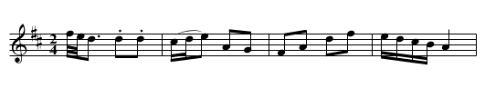 Princess Augusta's Tamborine - staff notation