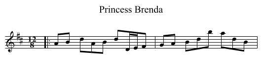 Princess Brenda - staff notation