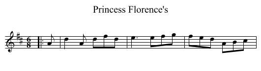 Princess Florence's - staff notation