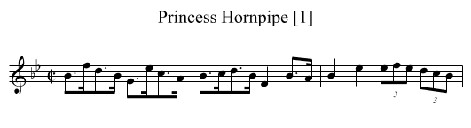 Princess Hornpipe [1] - staff notation