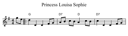 Princess Louisa Sophie - staff notation