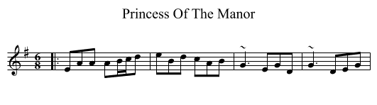 Princess Of The Manor - staff notation