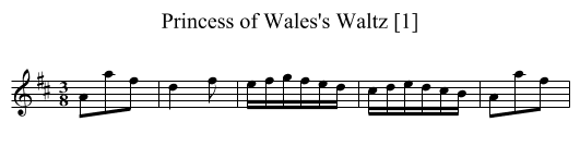 Princess of Wales's Waltz [1] - staff notation
