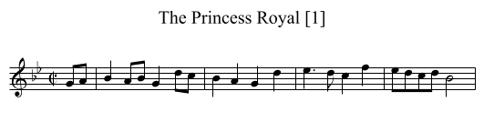 Princess Royal [1], The - staff notation