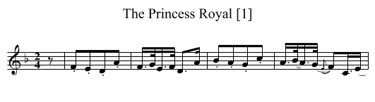 Princess Royal [1], The - staff notation