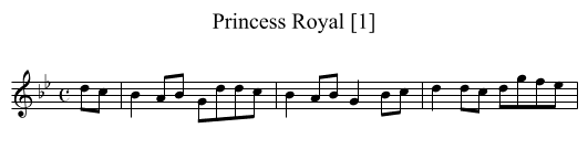 Princess Royal [1] - staff notation