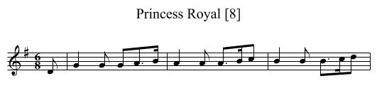 Princess Royal [8] - staff notation